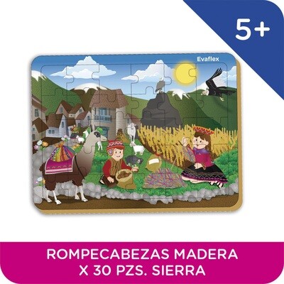 Rompecabezas  de madera x 30 piezas Sierra