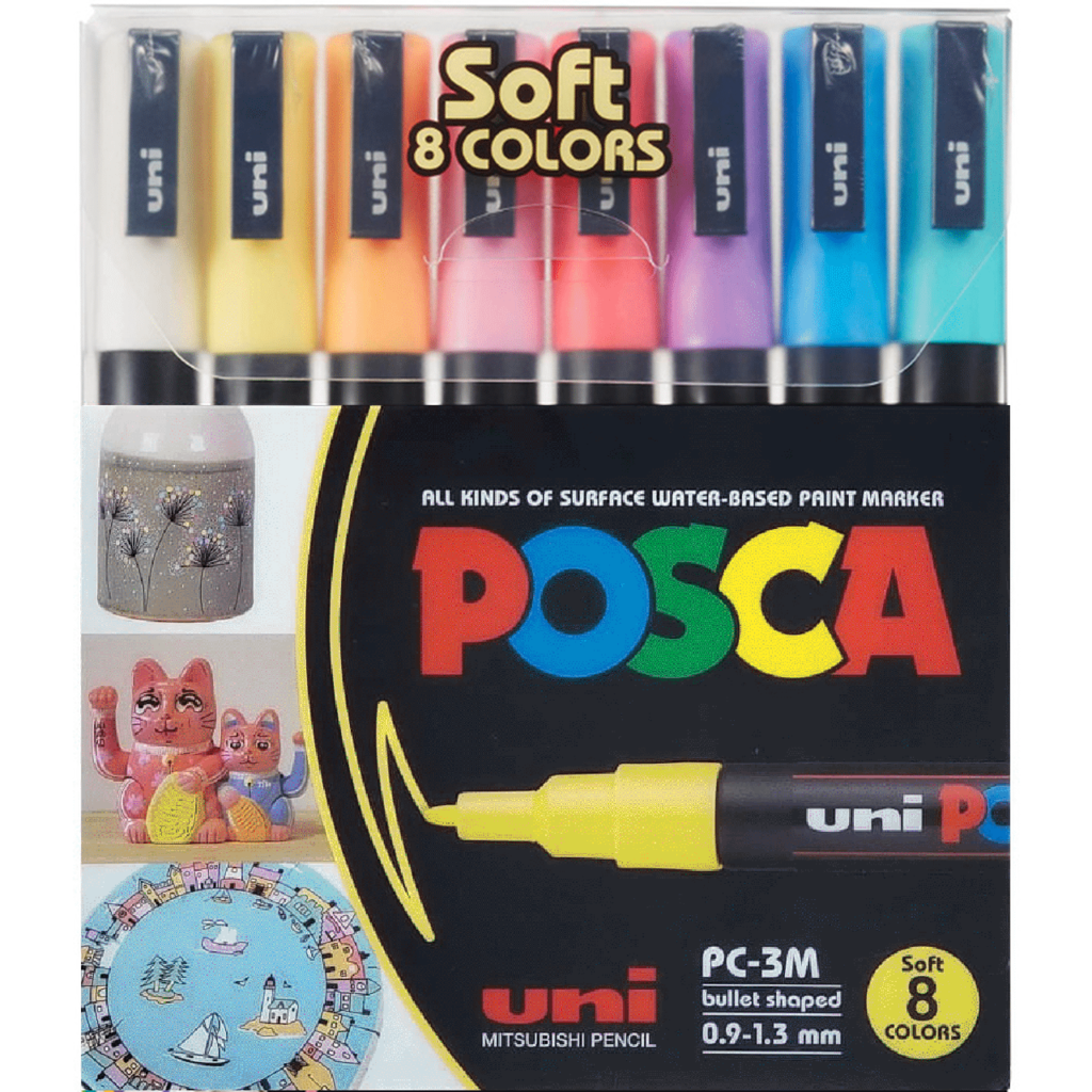 Posca PC-3M Set x 8 Colores Soft Color