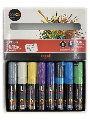 Posca PC-8k Set x 8 Colores Fríos