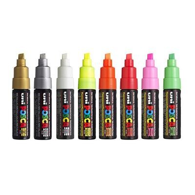 Posca PC-8k Set x 8 Colores Fluorescentes