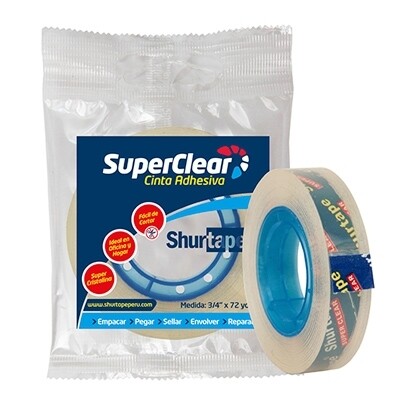 Super Clear Cinta Adhesiva 1/2&quot; x 36 Yd