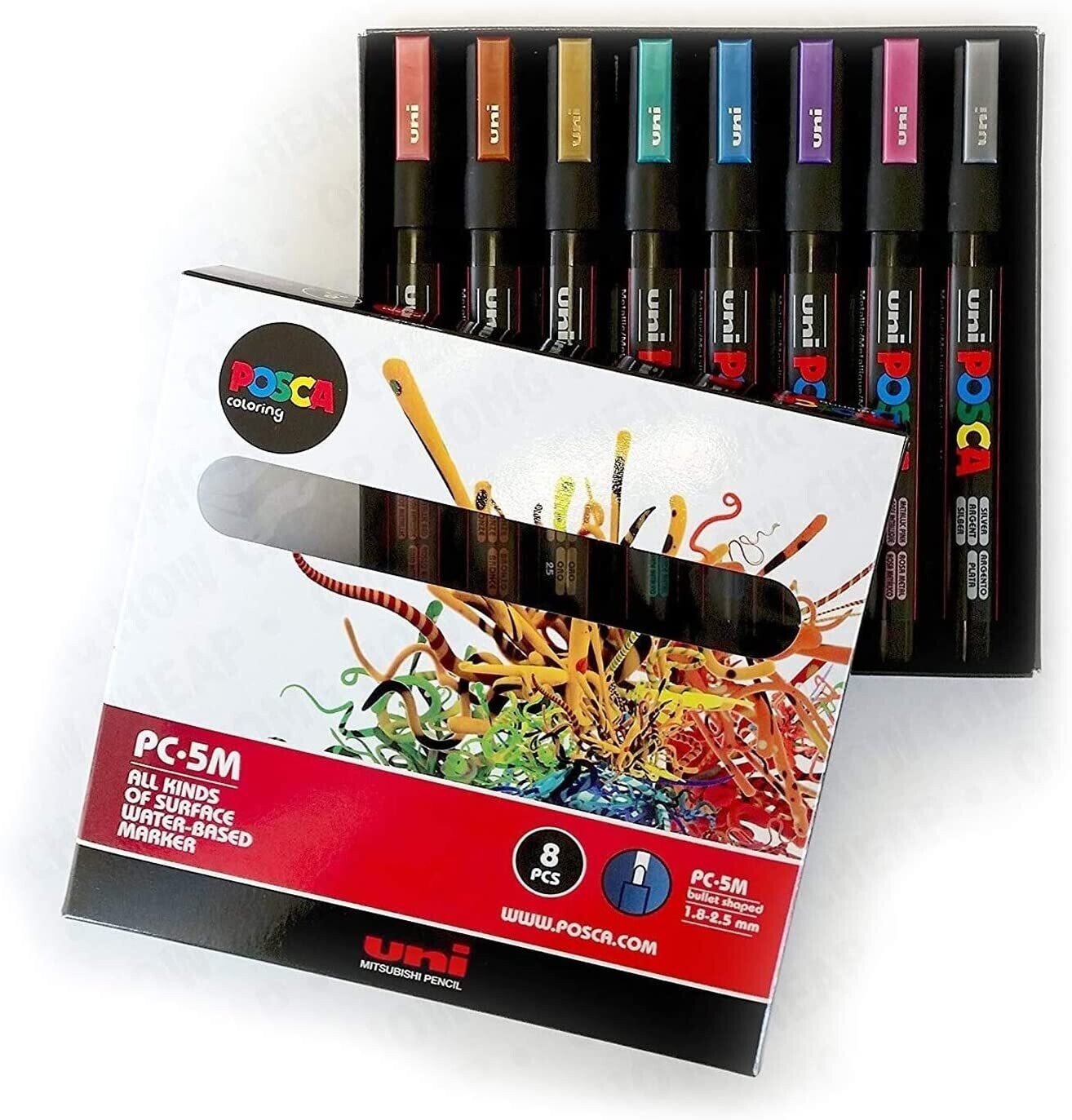 Set PC-5M X 8 Colores Metálicos