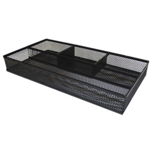 Organizador de Escritorio Plano/metal negro