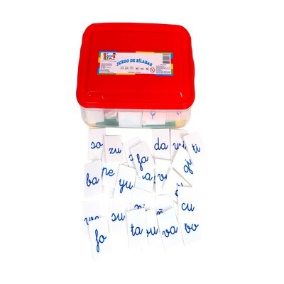 Juego de silabas cursivas y script