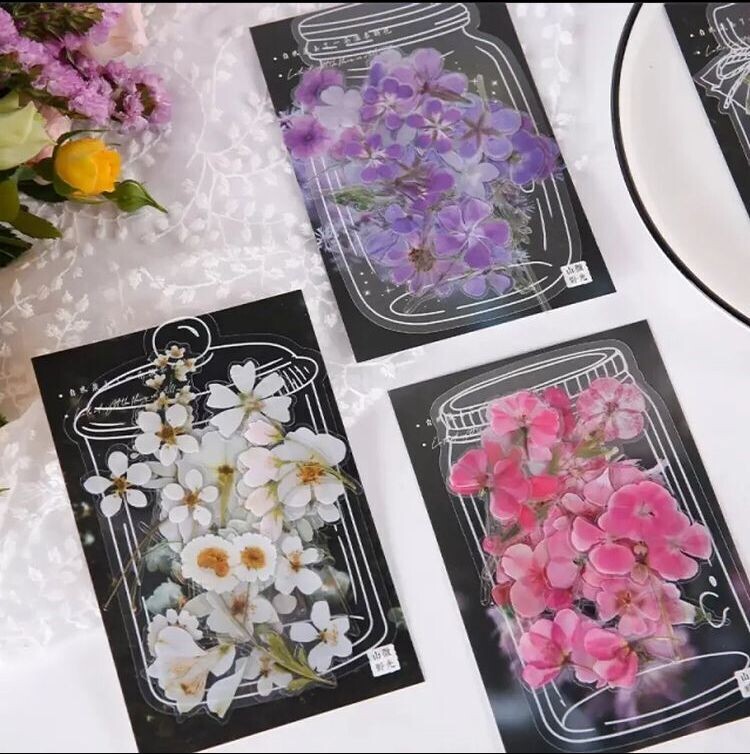 Sticker Retro Dried Flowers