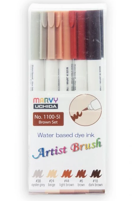 Artist Brush Estx5 Brown Set