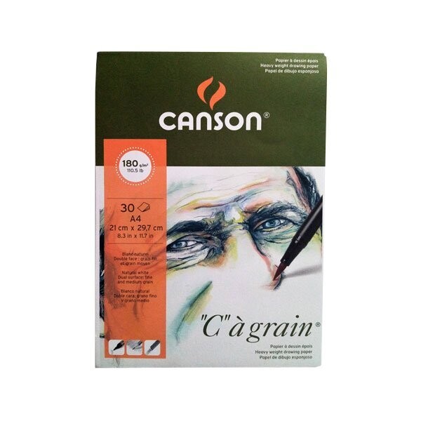 Block Canson C&#39;Grain 180gr X 30 Hojas, TAMAÑO: A4