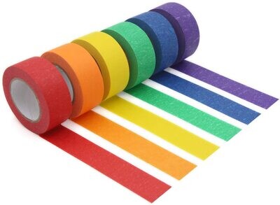Masking Tape Pack x 5 Colores básicos