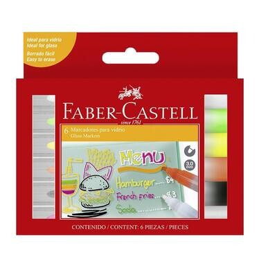 PLUMON GLASS MARKER X6 FABER-CASTELL