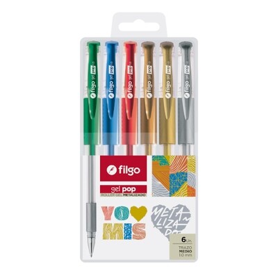 Lapiceros Gel Pop Metallic Estx6