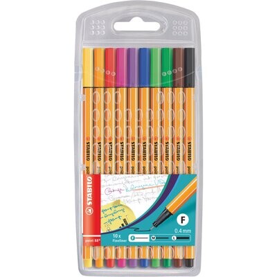 Fine Pen Point 88 Colores clasicos Est x 10