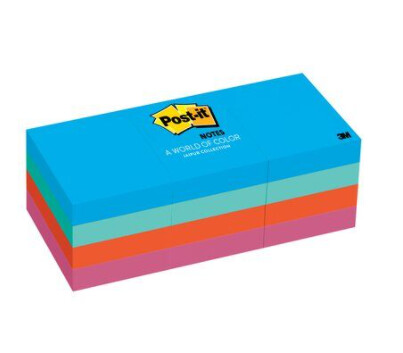 Post It pack 12 Tropical x 100 hojitas