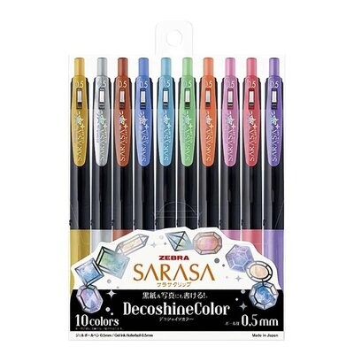 Bolígrafos Sarasa Clip DecoShineColor Estx10