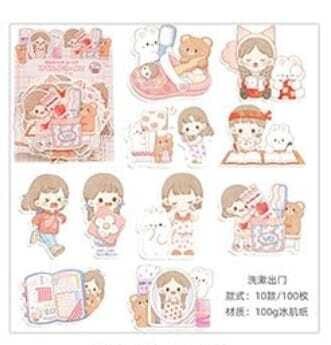 Stickers School Notes, Diseño: Rojo