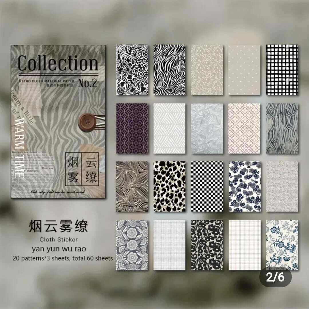 Papeles Decorativos Retro Cloth, Diseño: 1