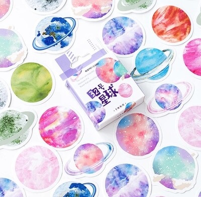 Sticker box Planets