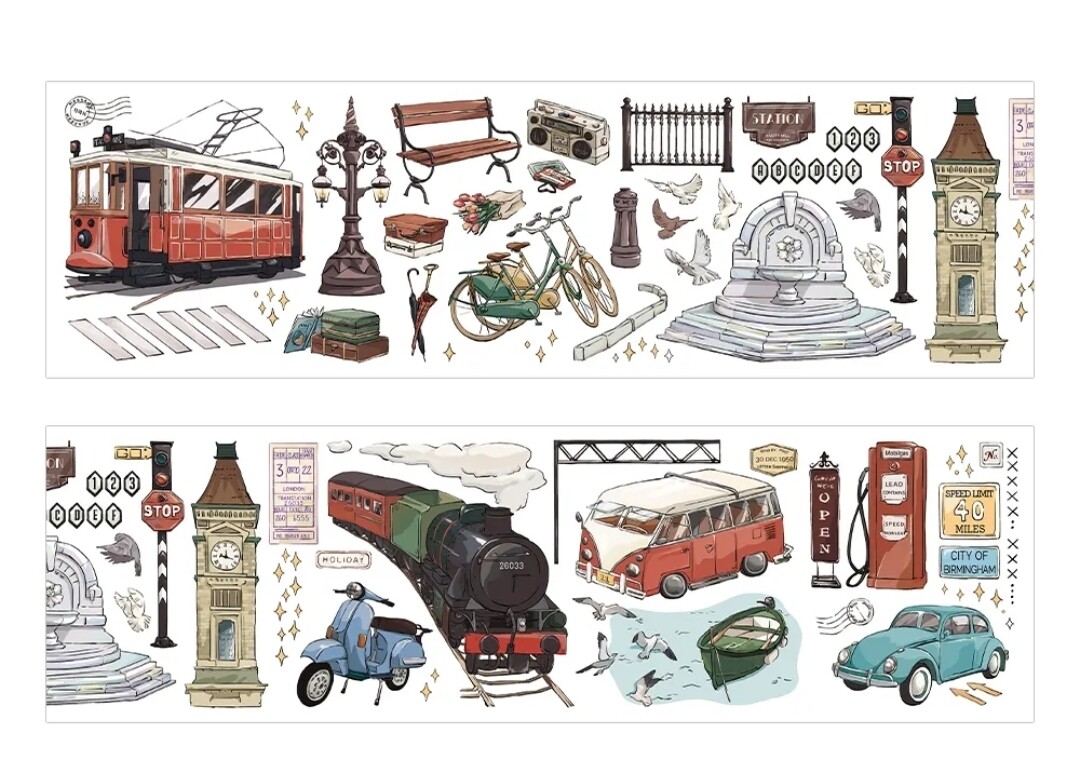 Sticker Travel Diary Series, Diseño: A