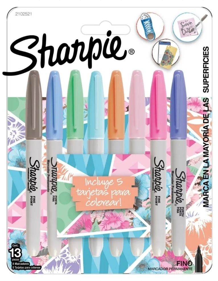 Marcador Sharpie Fine Pastel Est x8