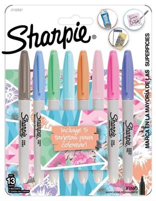 Marcador Sharpie Fine Pastel Est x8