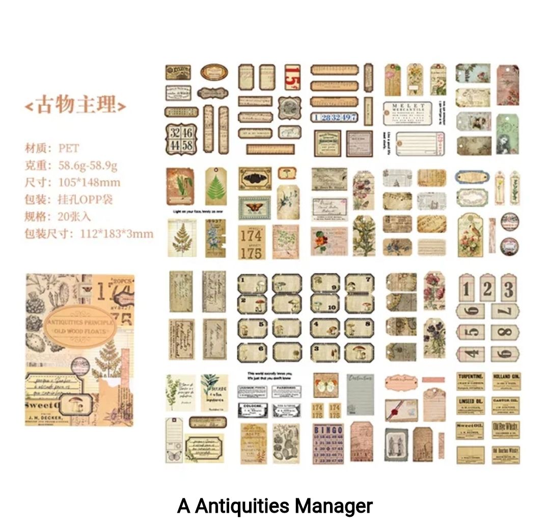 Sticker Book Old Wood Floats, Diseño: Antiquities Principle
