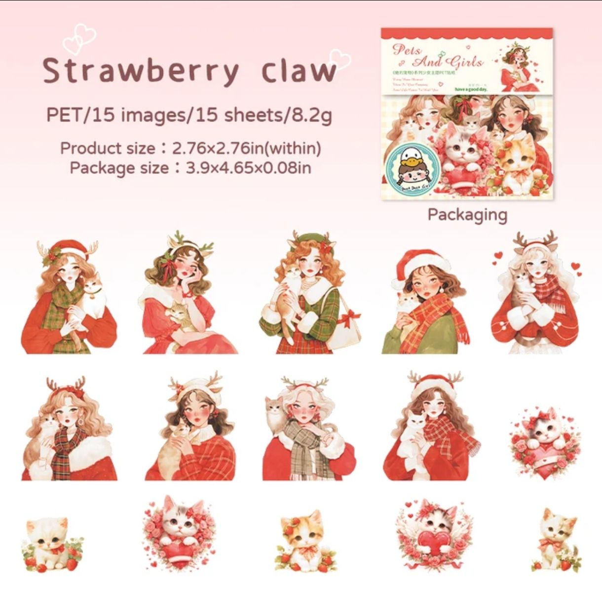 Sticker Pets and Girls, Diseño: Straberry Claw