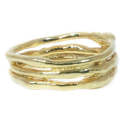 18ct Gold Cyclone 3 Ring