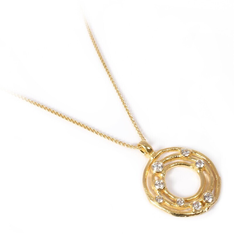 18ct Gold Diamond Cyclone 3 Pendant