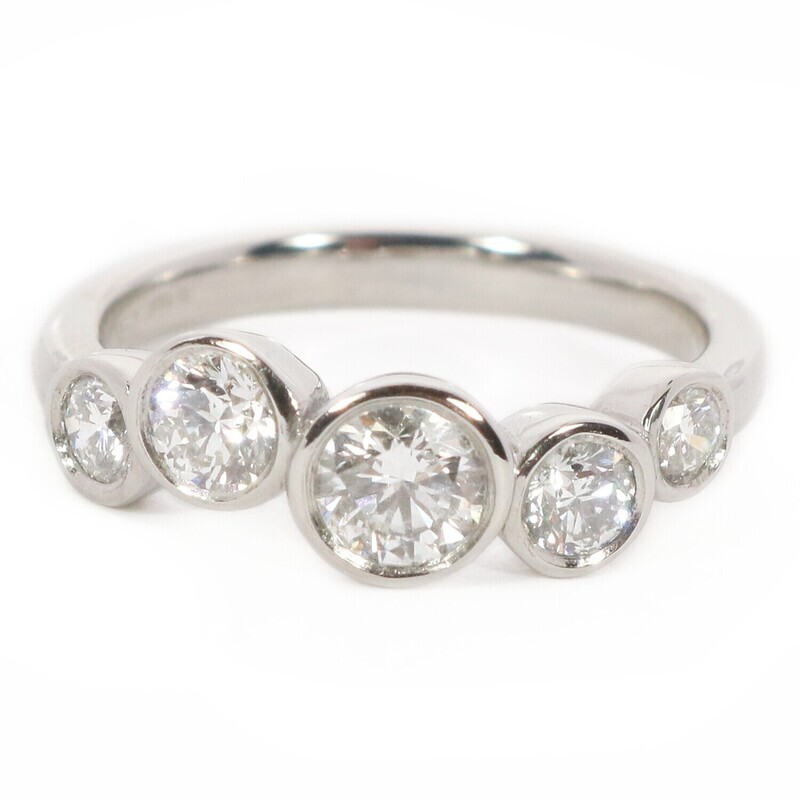 Platinum Diamond Champagne Ring