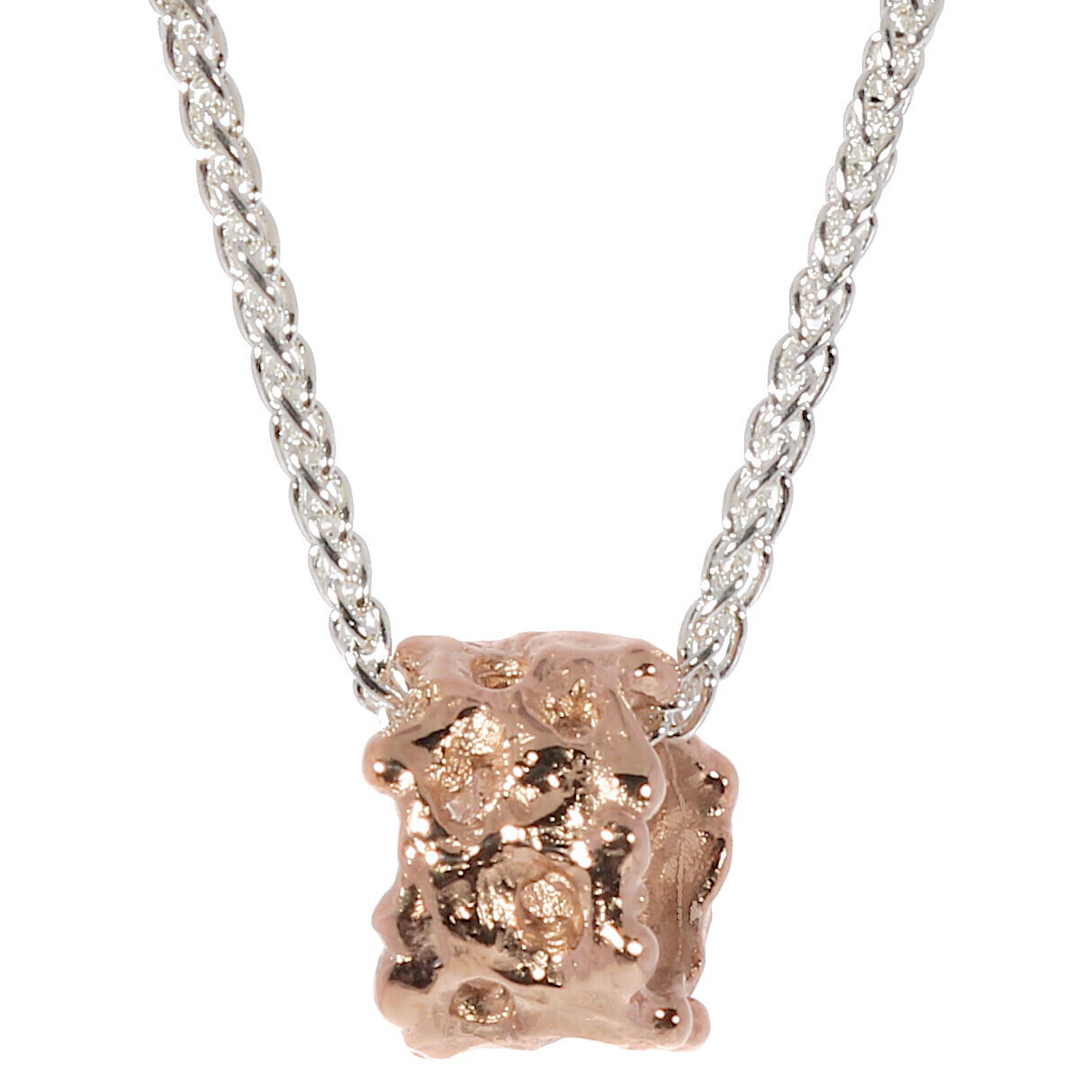 9ct Rose Gold Filigree Scrunchie Pendant