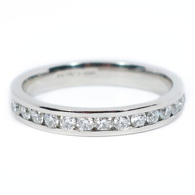 Platinum Diamond Half Eternity Ring