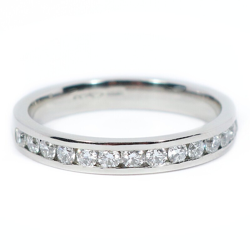 Platinum Diamond Half Eternity Ring