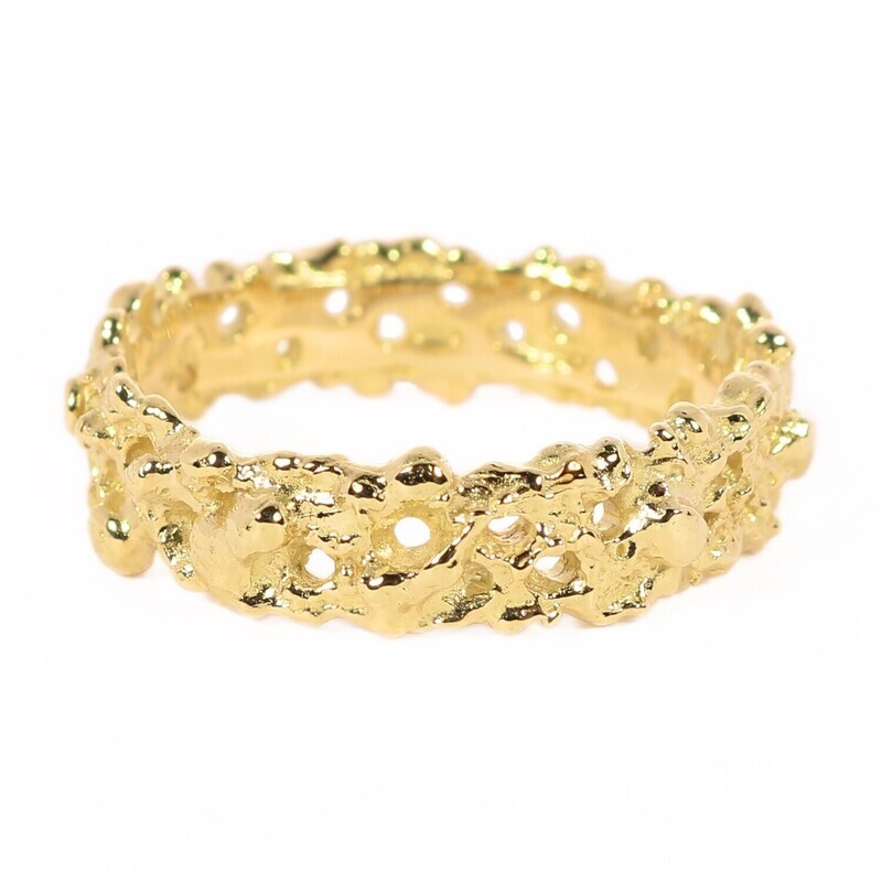 18ct Gold Narrow Filigree Ring