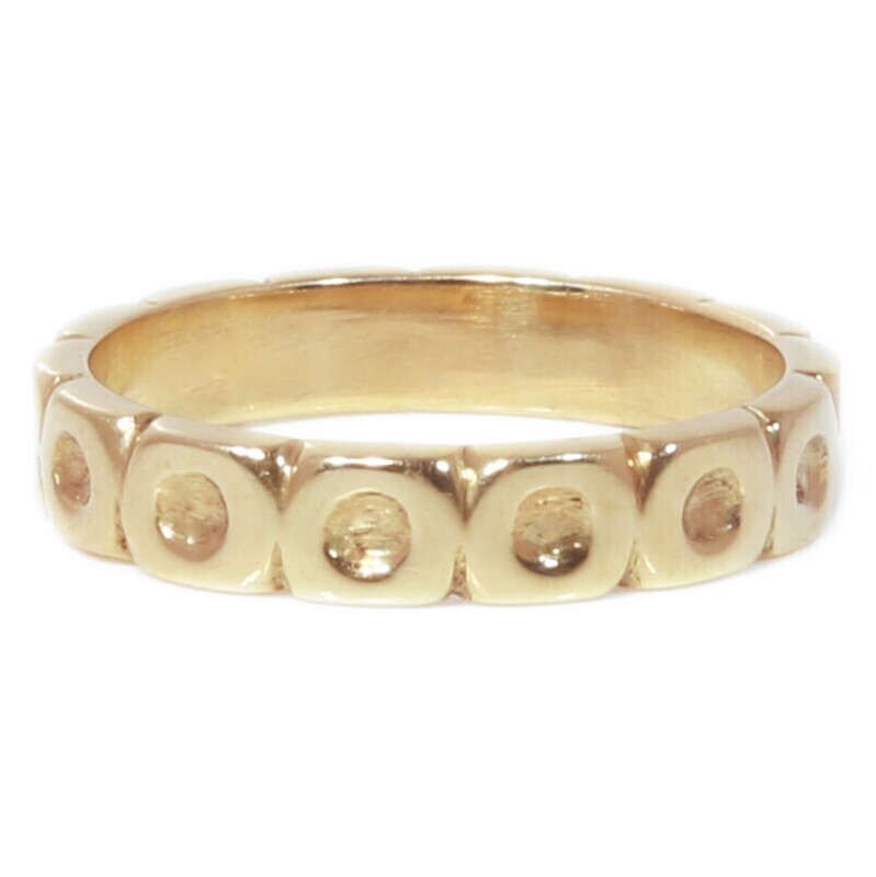 18ct Gold Honeycomb Ring