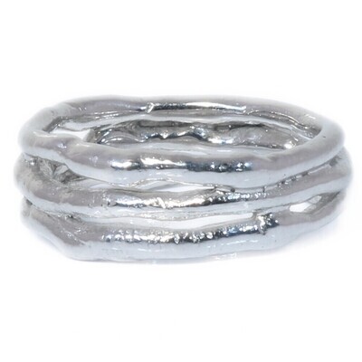 18ct White Gold Cyclone 3 Ring