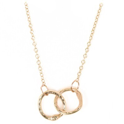 9ct Gold 15mm Cyclone 2 Necklace