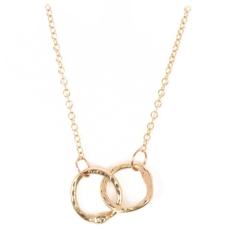 9ct Gold 15mm Cyclone 2 Necklace