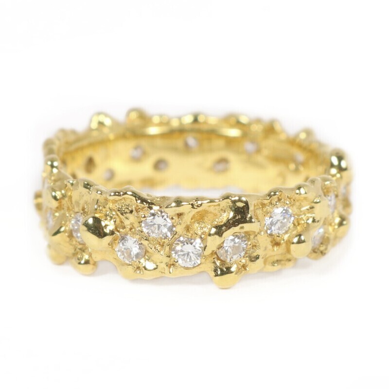 18ct Gold  Filigree Diamond Ring