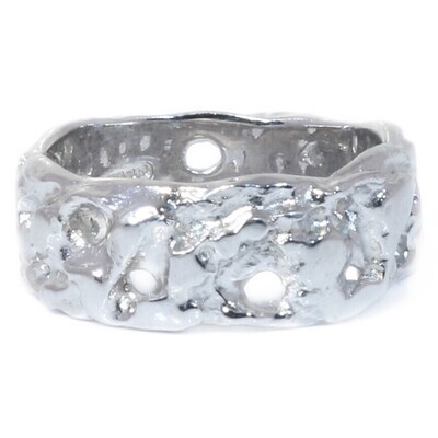 18ct White Gold Scrunchie Ring