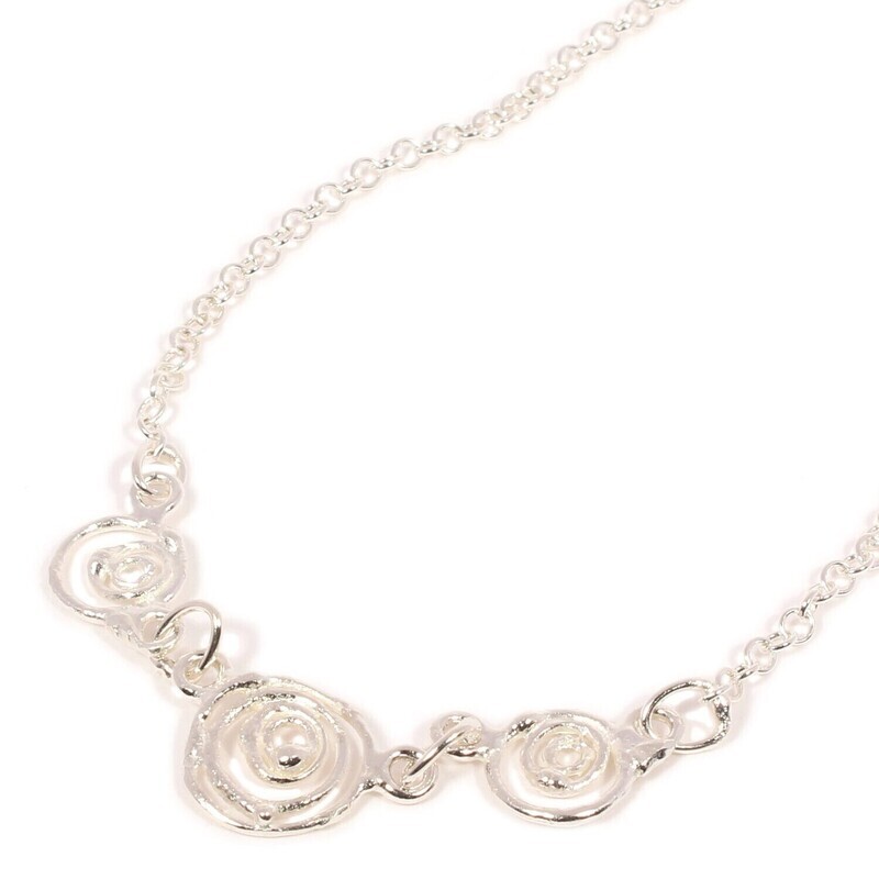 Silver 3 Piece Montana Swirl Necklace