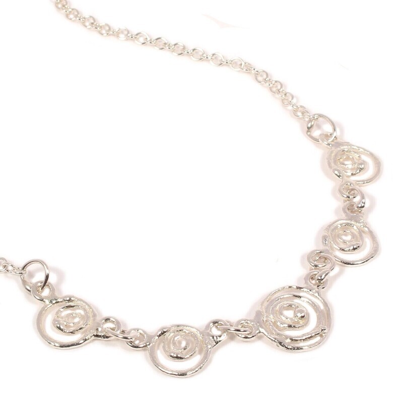Silver 5 Montana Swirl Necklace