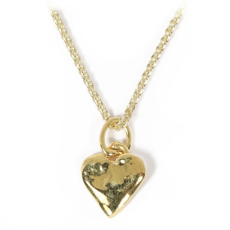 18ct Gold Heart Pendant (9mm wide)