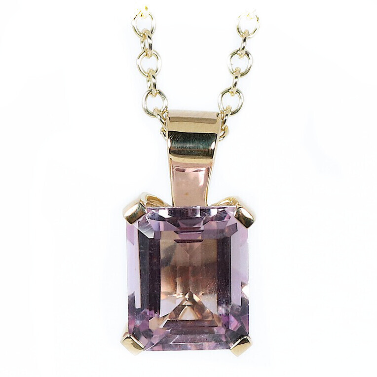 9ct Gold Pale Amethyst Romance Pendant