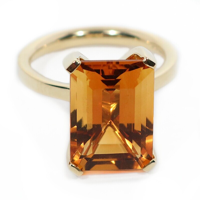 9ct Gold Madeira Citrine Romance Ring