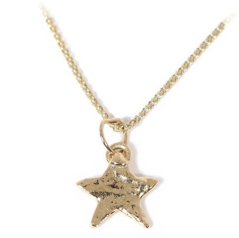 9ct Gold Star Pendant (11mm wide)