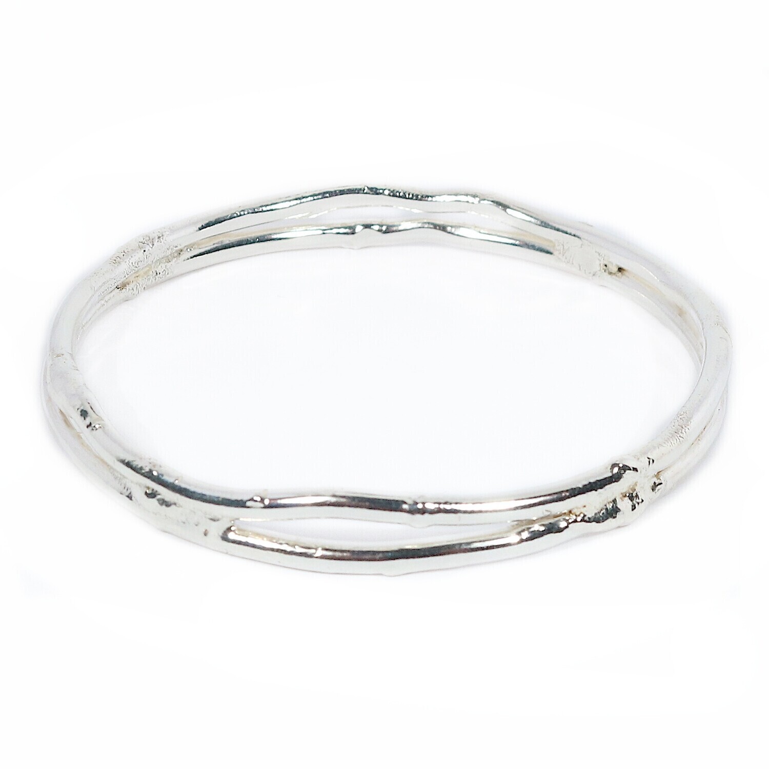 Silver Cyclone 2 Bangle