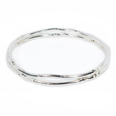 Silver Cyclone 2 Bangle