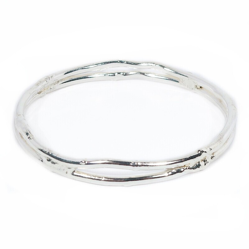 Silver Cyclone 2 Bangle