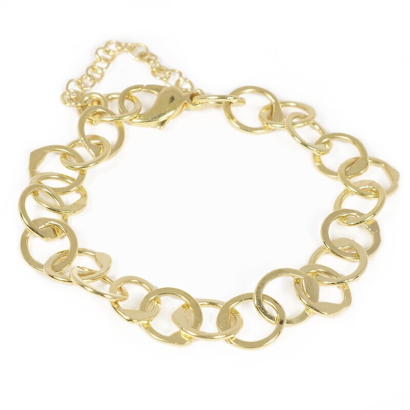 18ct Gold Original Jane Watling Fine Fused Bracelet (Hammered)