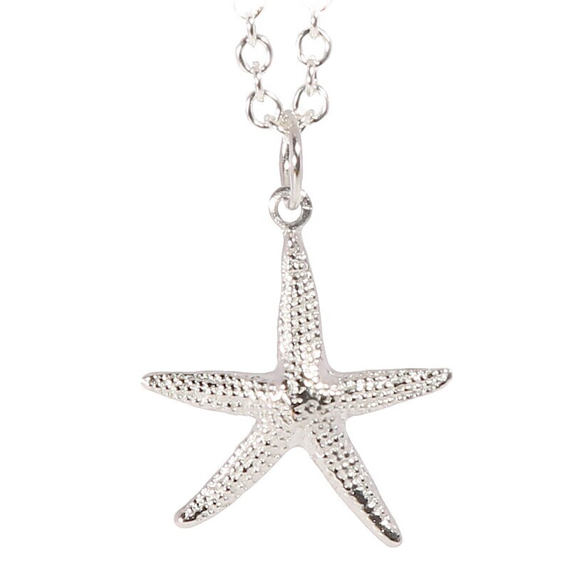 18ct White Gold Starfish Pendant