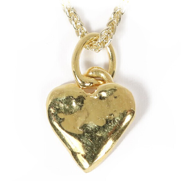 18ct Gold Heart Pendant (9mm wide)